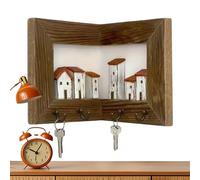 Generisch Key Holder for the Wall, 3D Wood, Vintage, Rustic Organising System, Farmhouse Wall Decoration, for Hallway, Kitchen, Storage Room, Garage, Offices, Home, Home, Corner, Dog Walking