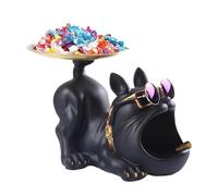 Generisch Key Holder Shell | Bulldog Jewellery Bowl - Funny Cute Resin Bulldog Figure Storage For Kitchen Hallway Living Room