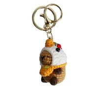 Generisch Key Ring, Crochet Capybara Keyring, Cute Capybara Key Holder, Crochet Capybara Plush for Car Trailer, Backpack Decorations, c, Siehe Beschreibung