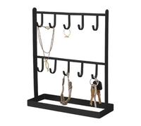 Generisch Key Ring Holder Display | Metal Jewellery Storage with Ten Hooks | Bag Pendant Presentation | for Hallway, Front Door, Hallway, Living Room, Office, Home, Wardrobe