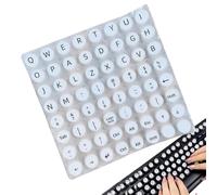 Generisch Keyboard Stickers for Long Nails, Raised Keys Stickers with Letters, Non-Slip Writing Aid as Office Accessories for Protection for Computers, Language Learning at Home