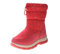 Generisch Kids 32 for and Girls Thick Soles Non-Slip and Waterproof Upper Calf Boots Side Zip Plain Snow Print Warm and Comfortable Winter Shoes 24, Hot Pink, 13 UK Child