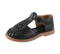 Generisch Kids 35 Sandals, Baby Open Toe Princess Shoes, Soft Soled Cut-Out Beach Sandals, black, 31.5 EU