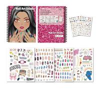 Generisch Kids Activity Book - Creative Nail Design Theme, Reusable Peel Stick Pages, Colouring Binder Set, Portable Learning Play Kit, Book Nursery School, Nursery, Travel, Kids Ro