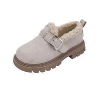 Generisch Kids Bright Color Side Zipper Cute Ankle Boots, White, 1 UK