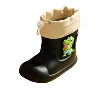 Generisch Kids Girls Dinosaur Rain Boots, black, 8.5 UK