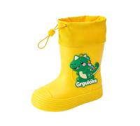 Generisch Kids Rain Boots Outdoor Cartoon Pattern Slipper Girls Easy Pull On Ideal for Everyday Adventures, yellow, 10.5 UK Child