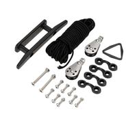 Generisch Kit De Chariot En Kayak - 30 Pieces Corde Nylon Durable | Nylon Acier Inoxydable Caoutchouc - Ensemble De Poulies Complet Avec Mousquetons Pour Transport Facile Et Installation Sans Outil