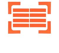 Generisch Kit Marcatura Linee Sportiv - Set Da Esterno Per Confini Paddle Tennis Driveway Con Delimitatori A Terra, Sportivi Antivento Per Tennis Da Posizionare Su Prato Giardino Campo