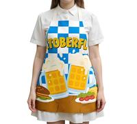 Generisch Kitchen Apron, Oktoberfest Apron, Adjustable Binding, Oil-Repellent, Breathable, Checked for Kitchen, Workshop, Garden, 01, Siehe Beschreibung