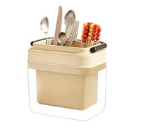 Generisch Kitchen Utensils Drying Rack - 2 Compartments with Handle, Divided Worktop Holder for Cutlery | Spoon Fork Whisk Cutlery Tea Towel Brush House Motorhome