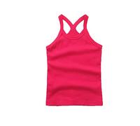 Generisch Klamotten 140 Hoodie Dance Tank Top Racerback Crop Tank Top Soild Sleeveless Sports Dance Top Ballet Gymnastics Dance Wear & Women, Hot Pink, 8-9 Years