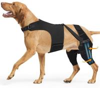 Generisch Knee Support for Dogs for Torn Front ACL Ligament on the Hind Leg, Adjustable for the Hind Leg with 4 Stabilizers, Hip Support to Relieve Pain (Black, XL)