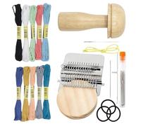 Generisch Knitting Patch Set, Portable Weaving Tool Complete Equipment, Mushroom Loom Frame Patch Manufacturer Set - For Stuffing And Repairing Clothes, Socks, Jeans, Scarves, Everyday On The Go