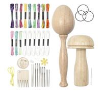 Generisch Knitting Patches Tool - Patchworks Weaving Tool Sets | Patch Darning Loom Set - Knitting Tools Set for Socks, Jeans & Clothing | Patch Frame, Crochet Hook, Embroidery Thread & Accessories