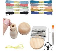 Generisch Knitting Set for Holes - Portable Weaving Tool Complete Equipment | Darning Weaving Frame Kit Knitting Toy - for Stuffing and Repairing Clothes, Socks, Jeans, Scarf, Everyday On the Go