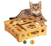 Generisch Kratz Thinking Game Activity Box for Cats, Interactive Toy for Enrichment, Cat Scratching Board with Labyrinth, for Indoor in the Living Room, for Pets and