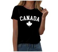 Generisch Ladies Glitter Cardigan Print Keep Canada Flag Blue Long Sleeve Shirt, black, M