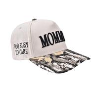 Generisch Ladies Mommin Trucker Cap - Retro Two Tone Cable Knit Embroidered Adjustable Baseball Cap - Great Gift for Mothers and Women Flat Cap Ladies, bronze, One Size