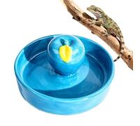 Generisch Land Turtles Feeding Bowl - Sturdy Feeding Bowl - Ceramic Reptile Feeding Bowl - for Leopard Turtles, Water Turtles, Lizards, Snakes, Frogs, Hermit Crabs