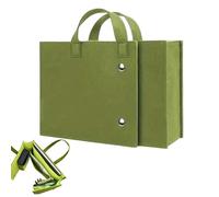 Generisch Laptop Bag - Green Felt Design, Foldable Green Felt Bag, Nurse Bag with Compartments, Urban Professional Tote | Fashionable Briefcase for Nurses