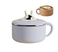 Generisch Large Bowl with Lid, 1.2 L Instant Noodle Tableware - Stainless Steel Sieve Salad Container for Lunch | For Sandwiches Household Kitchen On the Go Office