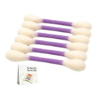 Generisch Large Interactive Cat with Teething Rings, 6 Chew Sticks Against Boredom Indoors, for Cat Lovers, Robust Pet Toy, 6 Pieces (Purple, A)