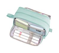 Generisch Large Pencil Case, Large Pencil Case with Multiple Compartments, Storage for Eraser, Ruler, Marker, Notes, Teaching, Office, Student, College, Birthday, blue, see description, See