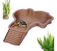 Generisch Large Reptile Water Bowl, Large Turtle Bath Bowl for Food and Water, Reptile Bath Pool for Snake, Bearded Dragon, Turtle, 35 x 28.5 x 4.3 cm