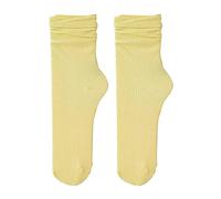 Generisch Large Sizes Mens Ice Socks Solid Plain Ice Silk Socks Medium Tube Socks Stockings Black Pattern, yellow, 18-40