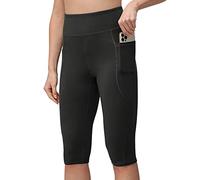 Generisch Latex Catsuit Women's Knee-Length Capri Pants for Women for Casual Yoga Exercises, Workout Capris with Pockets, Nylon Full Body Suit, Women's Sexy, black, XL
