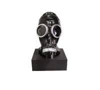 Generisch Latex Gas Mask Cosplay Accessories, Breath Control Choking Set, SM, Normal Pattern (Mask + 3L Breathing Bag)
