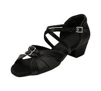 Generisch Latin Dance Shoes Women's Sandals Salsa Tango High Heels with Soft Footbed Adjustable Latin American Shoes for Women Strap Pumps Clip Pumps Heel Shoes Heel Shoes 2025, black, 8.5 UK