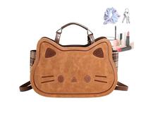 Generisch Leather Backpack - Handbag Cute Kitten - Large Capacity Shoulder Handbag - For Women and Girls and Ladies Mum Shopping Travel School College