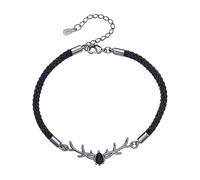 Generisch Leather Bracelet Without Metal Couple's One Deer With You Bracelet Relationship Korean Style InsHandcrafted Bracelet Watch 2, Einheitsgröße, Metal, No Gemstone