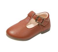 Generisch Leather Sandals for Babies and Toddlers, Barefoot, Non-Slip, Closed-Toe Sandals, Breathable, Summer Shoes for Boys and Girls, brown, 5 UK Child