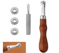 Generisch Leather Tracking Wheel, Marking Spacer - Embossing System Sewing Stick Marker Spacer Wheel, Ergonomic Leathercraft Spacer Craft Accessories for Families, Beginners, Beginners