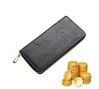 Generisch Leather Wallet for Women - Classic Coin Purse - Portable Leather Wallet for Women Travellers Everyday Travel Wedding Events Holiday Office Shopping Party, black, Siehe Beschreibung
