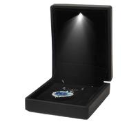 Generisch LED Ring Box - 2.48 Inch Jewellery Ring Case | Jewellery Storage Box - Compact Illuminated Ring Holder with 80g and Push Button LED for Marriage Proposals, Gifts and Special Occasions