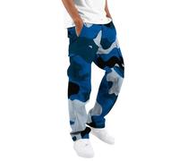 Generisch Leisure Trousers Men's Baggy Camouflage Print Cargo Trousers Long Men's Trousers Storm Trousers Mountaineering Trousers Tactical Cargo Trousers Ripstop Work Trousers Multi Pockets Training