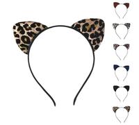 Generisch Leopard Ears Headband Leopard Ears Leo Headband Cat Ear Headbands 2026 Headpiece for Adults Halloween Carnival Cosplay Party Decoration Accessories Leopard Cat Ears