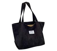 Generisch Letter Patch Decor Shopper Women's Shoulder Bags Women's Handbag Student Bag Shoulder Bags Women's Large School, black, One Size