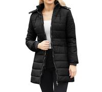 Generisch Lightweight Foldable Down Jacket, Transition Jacket with Removable Hood, Medium Length Sports Jacket, Thin Quilted Jacket, Women's Large Sizes, Quilted Winter Jacket, Down Look, Leisure
