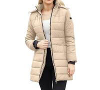 Generisch Lightweight Foldable Down Jacket, Transition Jacket with Removable Hood, Medium Length Sports Jacket, Thin Quilted Jacket, Women's Large Sizes, Quilted Winter Jacket, Down Look, Leisure