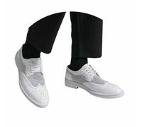 Generisch Lightweight Loafer with Cutout Detailing Curved Embellishments for Comfortable Business Casual Style, White, 12 UK