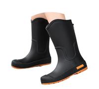 Generisch Lightweight Mid Height Outdoor Water Boots for Casual Wet Weather - Comfortable Everyday Rain Shoes with Sole, black, 4 UK