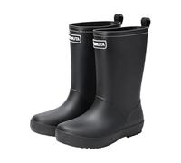 Generisch Lightweight Wellington Boots, Women's Short Rain Boots, Lace, Ankle High Rain Boots, Slip-On Boots, Garden Boots, Plain PVC Wellington Boots, Soft Jersey Lining, Rain Boots, black, 9 UK