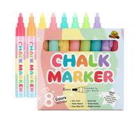 Generisch Liquid Chalk Markers - Pack of 8 Wipe-Clean Whiteboard Writing Accessories, Liquid Blackboard Markers - For Teachers Students Classroom Children Home Kitchen Window Labelling
