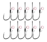 Generisch Live Shrimp Back Hooks - 1.85 Inch Heavy Duty Fishing Hooks | Stainless Steel Saltwater - 10 Pack Bass Trout Pond Lake River Coastal Anglers Gift Durable Rig