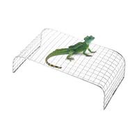 Generisch Lizard Hammock, Bearded Dragon Mesh Lounger, Stainless Steel Corner Mount, Reptile Cooling Bed, Climbing Net Terrarium, Ideal for Snake, Turtle, Hermit Crab, Gecko, 28 x 16 x 8 cm